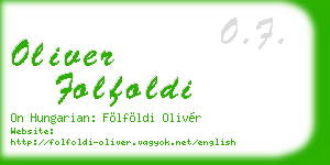 oliver folfoldi business card
